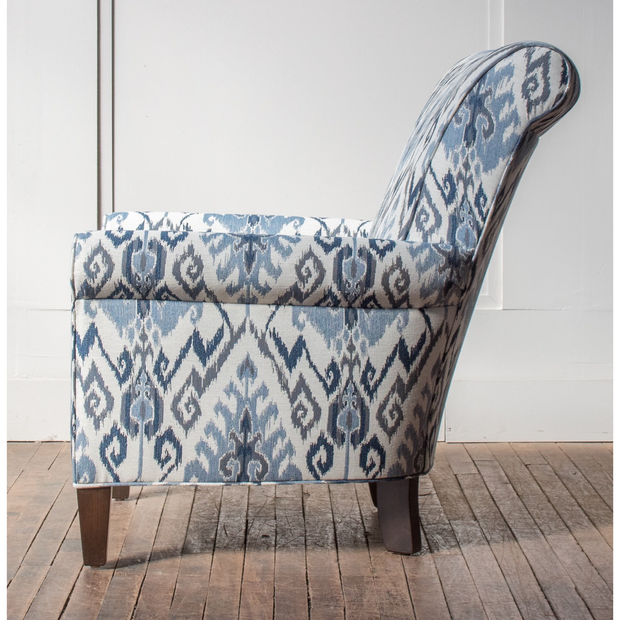 Blue and white on sale upholstered chairs